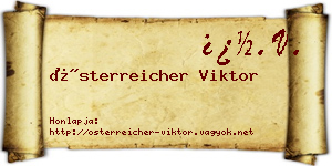 Österreicher Viktor névjegykártya