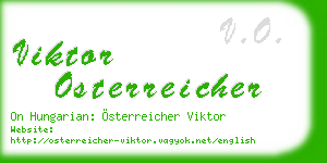 viktor osterreicher business card