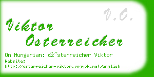 viktor osterreicher business card